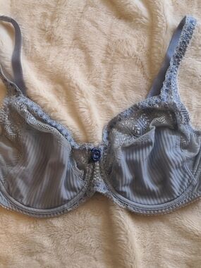 Chantelle Lace-Trim Underwire Bra in Slate Blue
